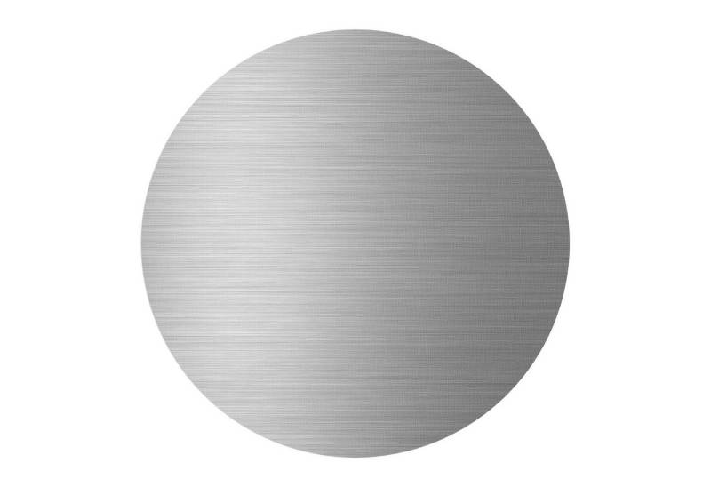 DEQORI Fototapete 'Gebürstetes Aluminium', Rund, matte Leinwandstruktur, bedruckt, (1 St), selbstklebend Wandtattoo Motiv Wandtapete Wand Sticker Bild Tapete von DEQORI