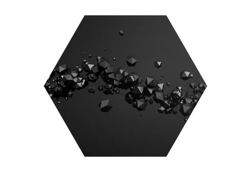 DEQORI Fototapete 'Geometrische Kometen', Sechseckig, matte Leinwandstruktur, bedruckt, (1 St), selbstklebend Wandtattoo Motiv Wandtapete Wand Sticker Bild Tapete von DEQORI