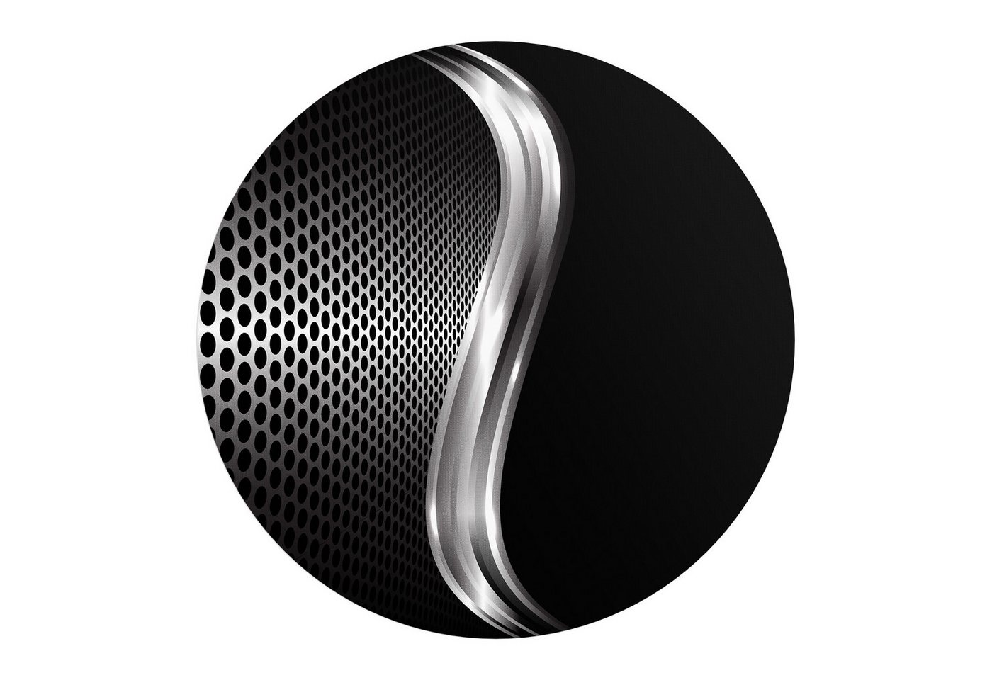 DEQORI Fototapete 'Gitter mit Silberschweif ', Rund, matte Leinwandstruktur, bedruckt, (1 St), selbstklebend Wandtattoo Motiv Wandtapete Wand Sticker Bild Tapete von DEQORI