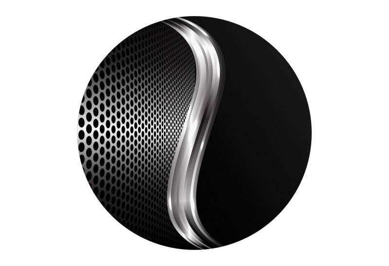 DEQORI Fototapete 'Gitter mit Silberschweif ', Rund, matte Leinwandstruktur, bedruckt, (1 St), selbstklebend Wandtattoo Motiv Wandtapete Wand Sticker Bild Tapete von DEQORI