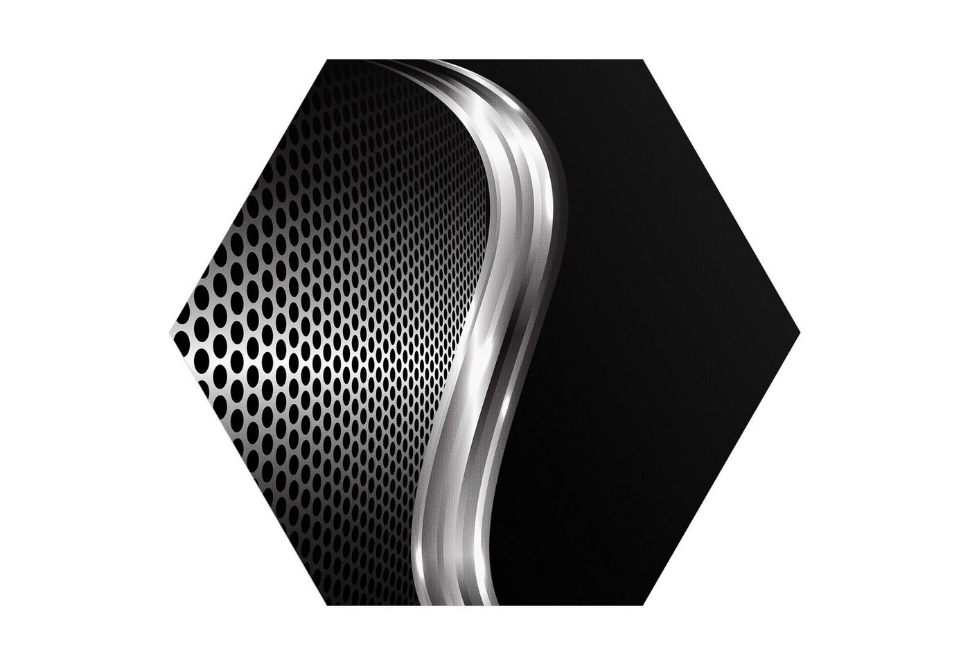 DEQORI Fototapete 'Gitter mit Silberschweif ', Sechseckig, matte Leinwandstruktur, bedruckt, (1 St), selbstklebend Wandtattoo Motiv Wandtapete Wand Sticker Bild Tapete von DEQORI