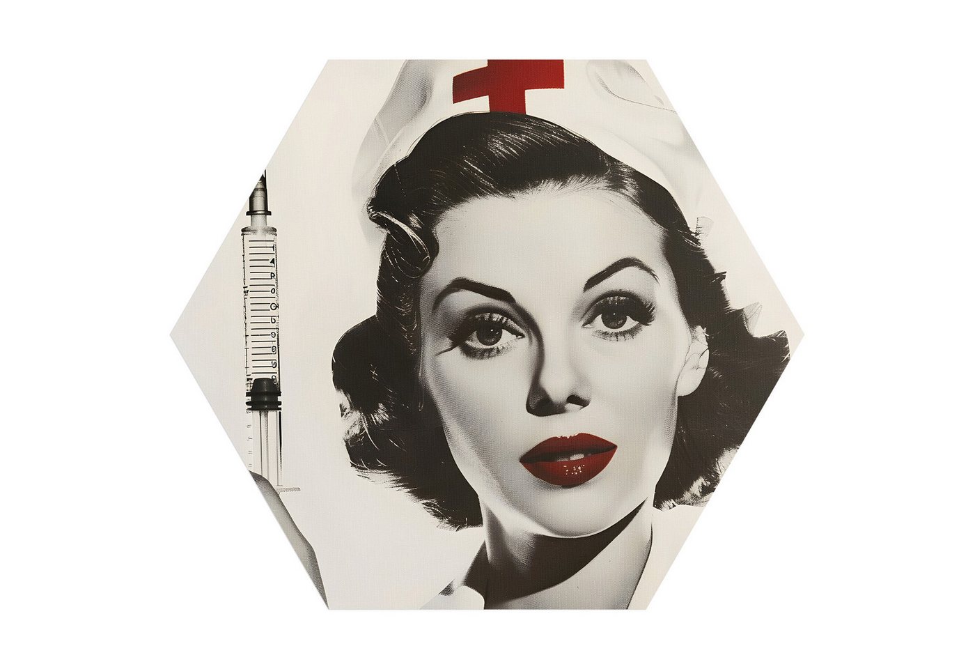 DEQORI Fototapete 'Heilkunst mit Glamour', Sechseckig, matte Leinwandstruktur, bedruckt, (1 St), selbstklebend Wandtattoo Motiv Wandtapete Wand Sticker Bild Tapete von DEQORI