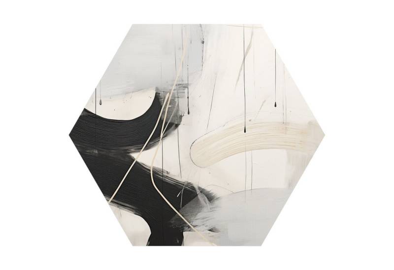 DEQORI Fototapete 'Helle Dynamik', Sechseckig, matte Leinwandstruktur, bedruckt, (1 St), selbstklebend Wandtattoo Motiv Wandtapete Wand Sticker Bild Tapete von DEQORI