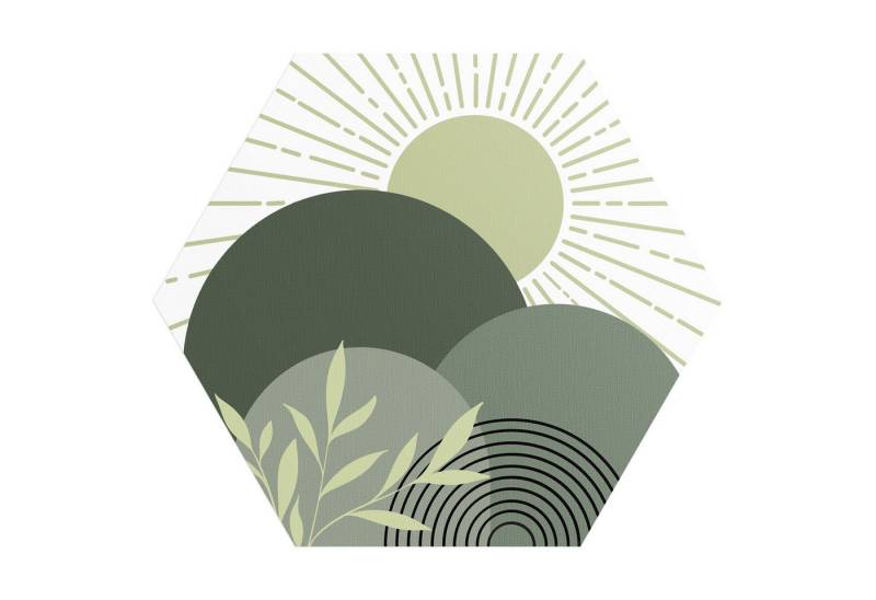 DEQORI Fototapete 'Lichtspiel der Natur', Sechseckig, matte Leinwandstruktur, bedruckt, (1 St), selbstklebend Wandtattoo Motiv Wandtapete Wand Sticker Bild Tapete von DEQORI