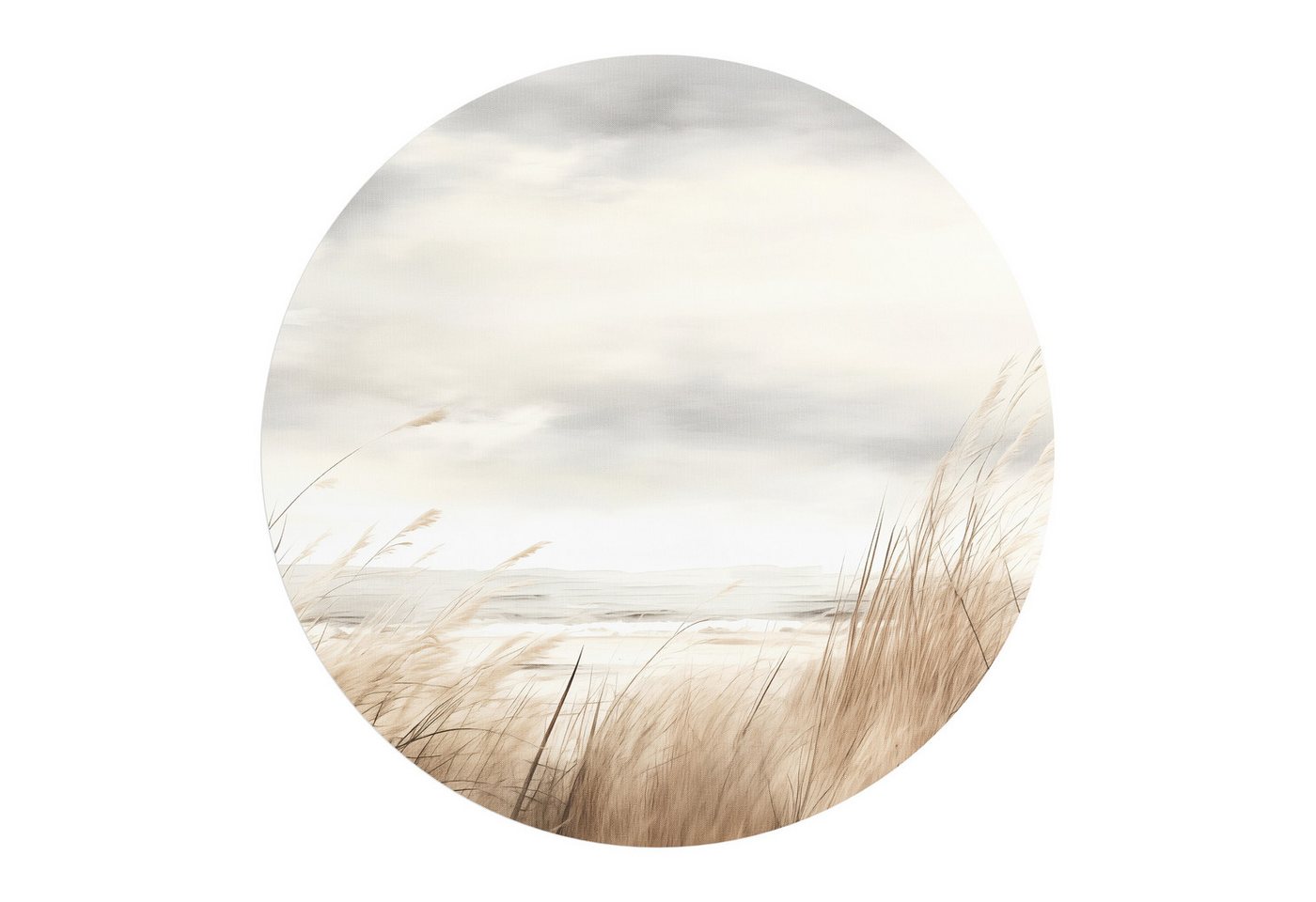 DEQORI Fototapete 'Melodie der Nordsee', Rund, matte Leinwandstruktur, bedruckt, (1 St), selbstklebend Wandtattoo Motiv Wandtapete Wand Sticker Bild Tapete von DEQORI