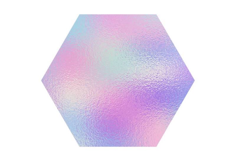 DEQORI Fototapete 'Milchglas vor Pastell', Sechseckig, matte Leinwandstruktur, bedruckt, (1 St), selbstklebend Wandtattoo Motiv Wandtapete Wand Sticker Bild Tapete von DEQORI