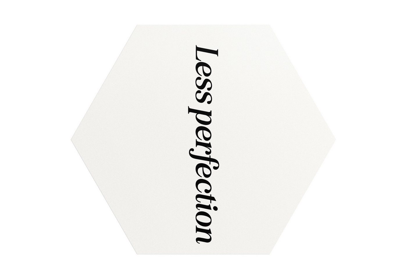 DEQORI Fototapete 'Perfektion war gestern', Sechseckig, matte Leinwandstruktur, bedruckt, (1 St), selbstklebend Wandtattoo Motiv Wandtapete Wand Sticker Bild Tapete von DEQORI