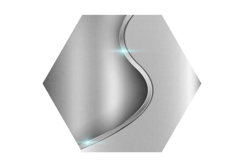 DEQORI Fototapete 'Polierte Oberfläche', Sechseckig, matte Leinwandstruktur, bedruckt, (1 St), selbstklebend Wandtattoo Motiv Wandtapete Wand Sticker Bild Tapete von DEQORI