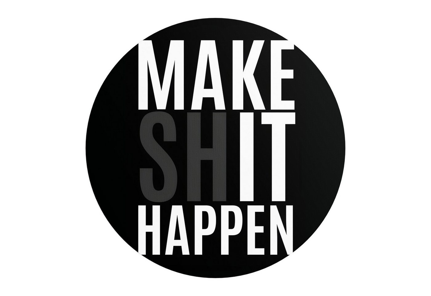 DEQORI Fototapete 'Rebellischer Antrieb', Rund, matte Leinwandstruktur, bedruckt, (1 St), selbstklebend Wandtattoo Motiv Wandtapete Wand Sticker Bild Tapete von DEQORI