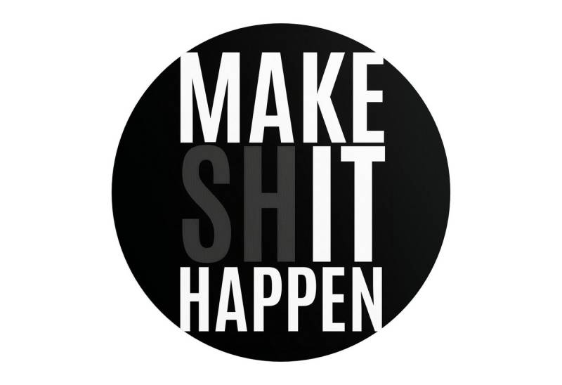 DEQORI Fototapete 'Rebellischer Antrieb', Rund, matte Leinwandstruktur, bedruckt, (1 St), selbstklebend Wandtattoo Motiv Wandtapete Wand Sticker Bild Tapete von DEQORI