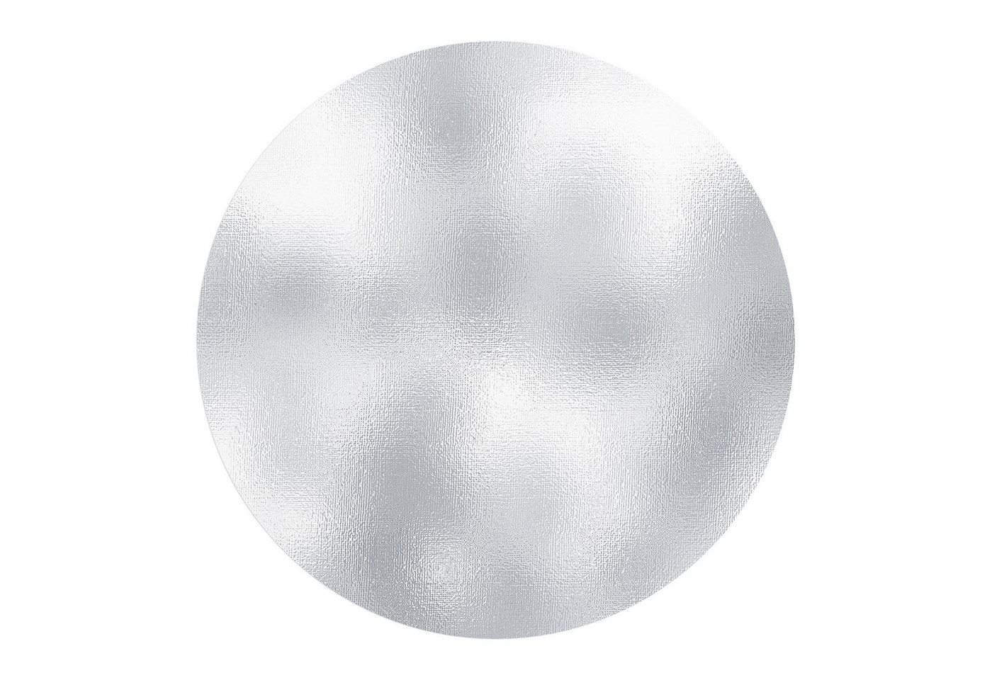 DEQORI Fototapete 'Satiniertes Aluminium', Rund, matte Leinwandstruktur, bedruckt, (1 St), selbstklebend Wandtattoo Motiv Wandtapete Wand Sticker Bild Tapete von DEQORI