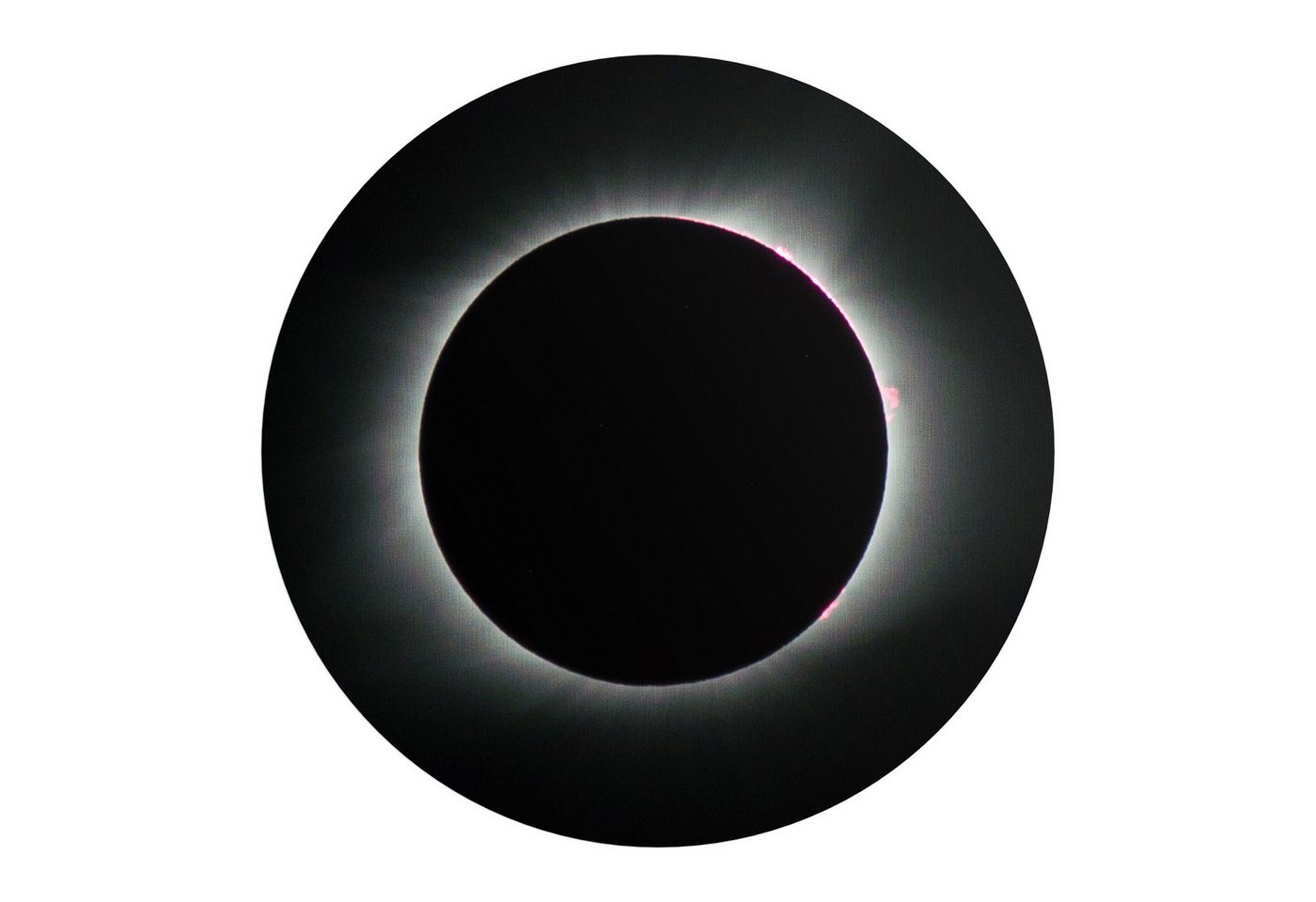 DEQORI Fototapete 'Sonnenfinsternis', Rund, matte Leinwandstruktur, bedruckt, (1 St), selbstklebend Wandtattoo Motiv Wandtapete Wand Sticker Bild Tapete von DEQORI