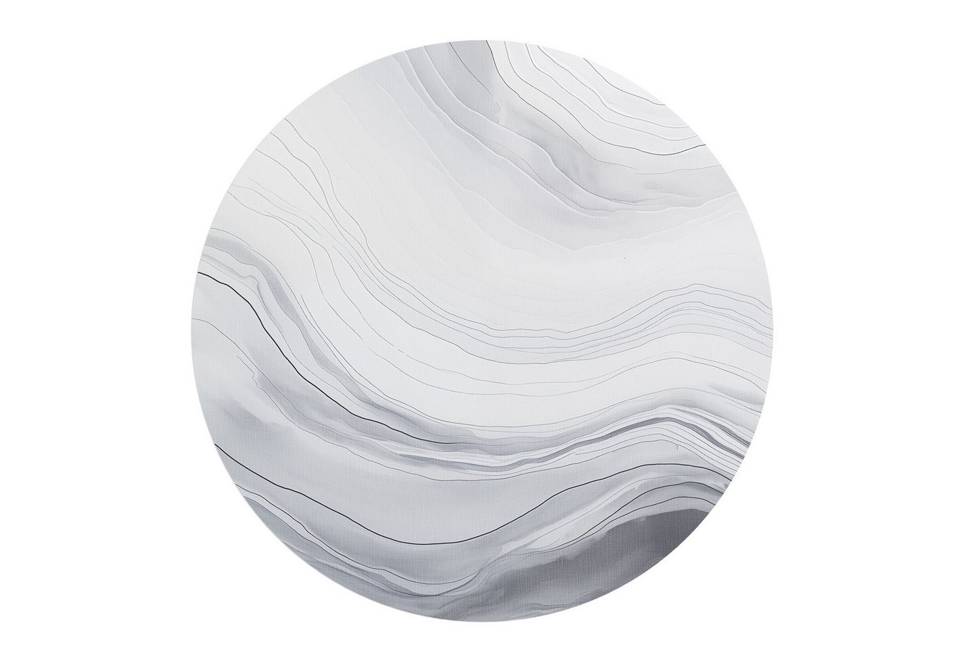 DEQORI Fototapete 'Strukturen der Ruhe', Rund, matte Leinwandstruktur, bedruckt, (1 St), selbstklebend Wandtattoo Motiv Wandtapete Wand Sticker Bild Tapete von DEQORI