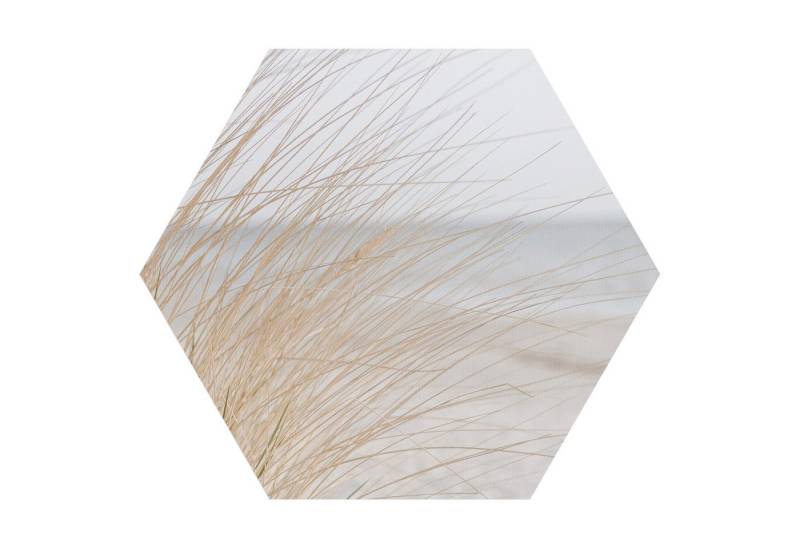 DEQORI Fototapete 'Windspiel am Strand', Sechseckig, matte Leinwandstruktur, bedruckt, (1 St), selbstklebend Wandtattoo Motiv Wandtapete Wand Sticker Bild Tapete von DEQORI