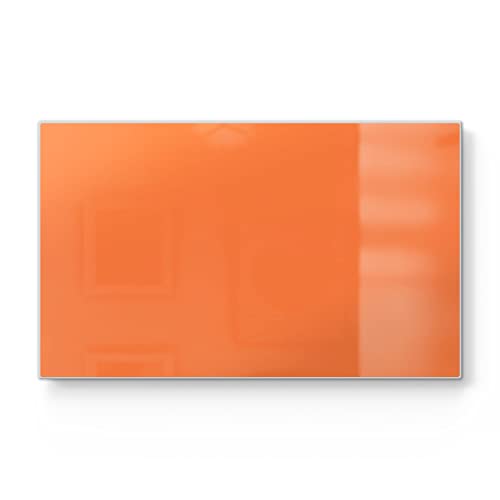 DEQORI Frühstücksbrett Glas | klein 23x14 cm | Unifarben - Orange | Design Schneidebrett für Küche | Frühstücksbrettchen antibakteriell & rutschfest | Glasplatte & Servierplatte DEQORI Frühstücksbrett Glas | klein 23x14 cm | Unifarben - Orange | Design Schneidebrett für Küche | Frühstücksbrettchen antibakteriell & rutschfest | Glasplatte & Servierplatte von DEQORI