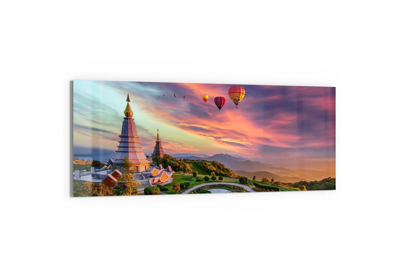 DEQORI Glasbild 'Das Dach Thailands', 'Das Dach Thailands', Glas Wandbild Bild schwebend modern von DEQORI