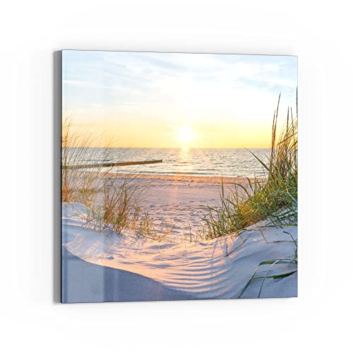 DEQORI Glasbild Echtglas | Motiv "Abendsonne an der Ostsee" | quadratisch einteilig 50x50 cm | schöne Dekoration | Wandbild für Wohnzimmer, Schlafzimmer, Flur & Küche | moderne Wanddeko DEQORI Glasbild Echtglas | Motiv "Abendsonne an der Ostsee" | quadratisch einteilig 50x50 cm | schöne Dekoration | Wandbild für Wohnzimmer, Schlafzimmer, Flur & Küche | moderne Wanddeko von DEQORI