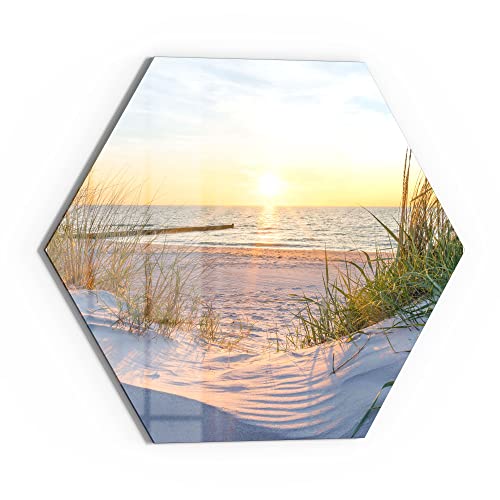 DEQORI Glasbild Echtglas | Motiv "Abendsonne an der Ostsee" | sechseckig einteilig 40x34,5 cm | schöne Dekoration | Wandbild für Wohnzimmer, Schlafzimmer, Flur & Küche | moderne Wanddeko DEQORI Glasbild Echtglas | Motiv "Abendsonne an der Ostsee" | sechseckig einteilig 40x34,5 cm | schöne Dekoration | Wandbild für Wohnzimmer, Schlafzimmer, Flur & Küche | moderne Wanddeko von DEQORI