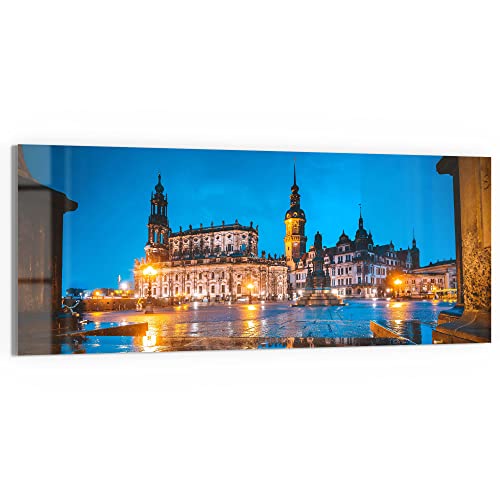 DEQORI Glasbild Echtglas | Motiv Altstadt Dresden am Abend | horizontal einteilig 125x50 cm | schöne Dekoration | Wandbild für Wohnzimmer, Schlafzimmer, Flur & Küche | moderne Wanddeko DEQORI Glasbild Echtglas | Motiv Altstadt Dresden am Abend | horizontal einteilig 125x50 cm | schöne Dekoration | Wandbild für Wohnzimmer, Schlafzimmer, Flur & Küche | moderne Wanddeko von DEQORI