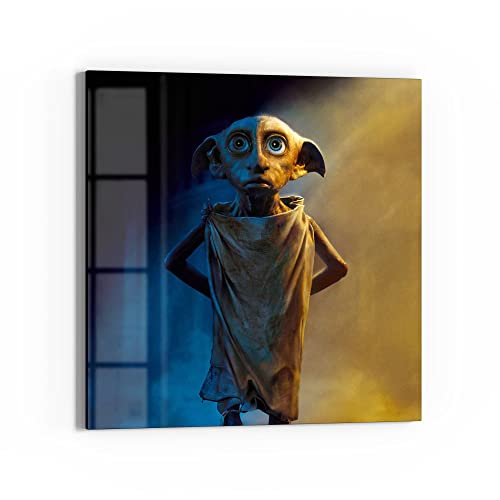 DEQORI Glasbild Echtglas | Motiv Dobby der Hauself (HP) | quadratisch einteilig 30x30 cm | schöne Dekoration | Wandbild für Wohnzimmer, Schlafzimmer, Flur & Küche | moderne Wanddeko von DEQORI