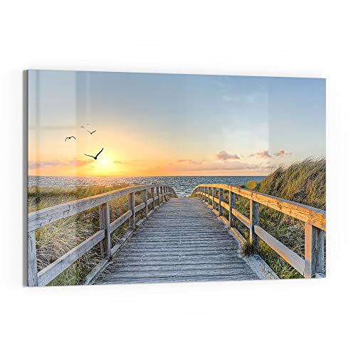 DEQORI Glasbild Echtglas | Motiv "Dünenweg zum Meer" | horizontal einteilig 90x60 cm | schöne Dekoration | Wandbild für Wohnzimmer, Schlafzimmer, Flur & Küche | moderne Wanddeko DEQORI Glasbild Echtglas | Motiv "Dünenweg zum Meer" | horizontal einteilig 90x60 cm | schöne Dekoration | Wandbild für Wohnzimmer, Schlafzimmer, Flur & Küche | moderne Wanddeko von DEQORI
