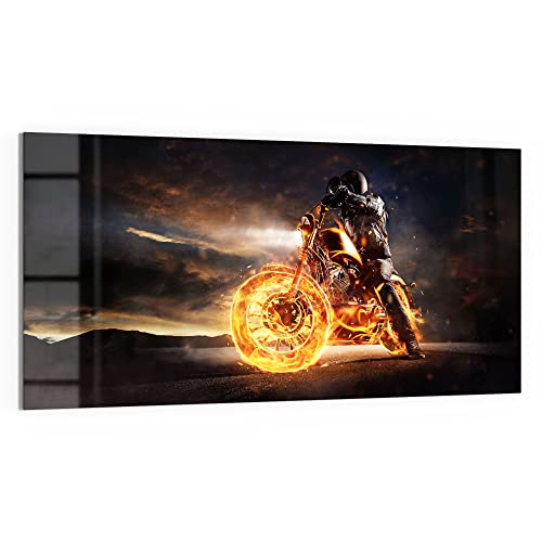 DEQORI Glasbild Echtglas | Motiv Mann auf Feuerstuhl | horizontal einteilig 100x50 cm | schöne Dekoration | Wandbild für Wohnzimmer, Schlafzimmer, Flur & Küche | moderne Wanddeko DEQORI Glasbild Echtglas | Motiv Mann auf Feuerstuhl | horizontal einteilig 100x50 cm | schöne Dekoration | Wandbild für Wohnzimmer, Schlafzimmer, Flur & Küche | moderne Wanddeko von DEQORI