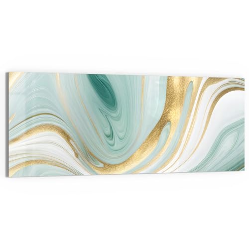DEQORI Glasbild Echtglas | Motiv Smaragdfarbene Wogen | horizontal einteilig 125x50 cm | schöne Dekoration | Wandbild für Wohnzimmer, Schlafzimmer, Flur & Küche | moderne Wanddeko DEQORI Glasbild Echtglas | Motiv Smaragdfarbene Wogen | horizontal einteilig 125x50 cm | schöne Dekoration | Wandbild für Wohnzimmer, Schlafzimmer, Flur & Küche | moderne Wanddeko von DEQORI