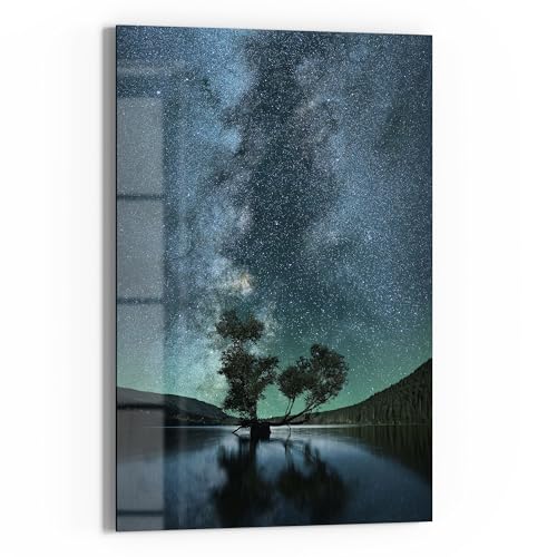 DEQORI Glasbild Echtglas | Motiv Sternenwaldträume | vertikal einteilig 60x90 cm | schöne Dekoration | Wandbild für Wohnzimmer, Schlafzimmer, Flur & Küche | moderne Wanddeko DEQORI Glasbild Echtglas | Motiv Sternenwaldträume | vertikal einteilig 60x90 cm | schöne Dekoration | Wandbild für Wohnzimmer, Schlafzimmer, Flur & Küche | moderne Wanddeko von DEQORI