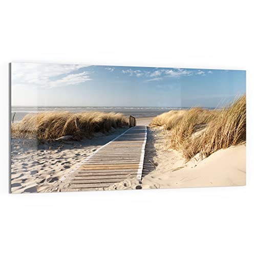 DEQORI Glasbild Echtglas | Motiv "Strandaufgang am Meer" | horizontal einteilig 100x50 cm | schöne Dekoration | Wandbild für Wohnzimmer, Schlafzimmer, Flur & Küche | moderne Wanddeko DEQORI Glasbild Echtglas | Motiv "Strandaufgang am Meer" | horizontal einteilig 100x50 cm | schöne Dekoration | Wandbild für Wohnzimmer, Schlafzimmer, Flur & Küche | moderne Wanddeko von DEQORI