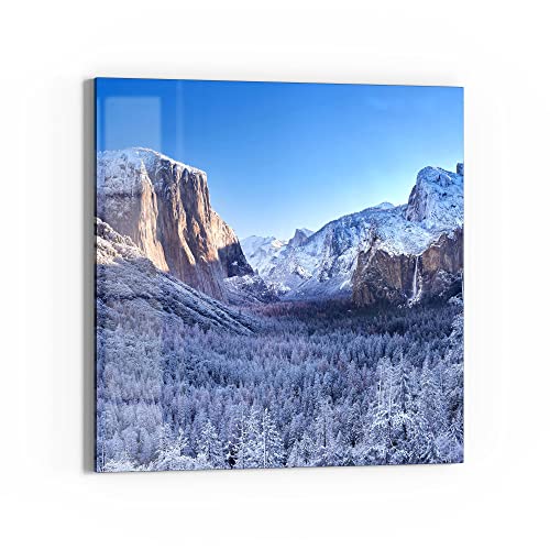 DEQORI Glasbild Echtglas | Motiv "Yosemite im Winter" | quadratisch einteilig 30x30 cm | schöne Dekoration | Wandbild für Wohnzimmer, Schlafzimmer, Flur & Küche | moderne Wanddeko DEQORI Glasbild Echtglas | Motiv "Yosemite im Winter" | quadratisch einteilig 30x30 cm | schöne Dekoration | Wandbild für Wohnzimmer, Schlafzimmer, Flur & Küche | moderne Wanddeko von DEQORI