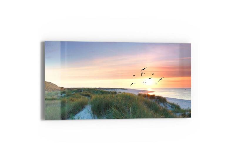 DEQORI Glasbild 'Küstenpanorama', 'Küstenpanorama', Glas Wandbild Bild schwebend modern von DEQORI