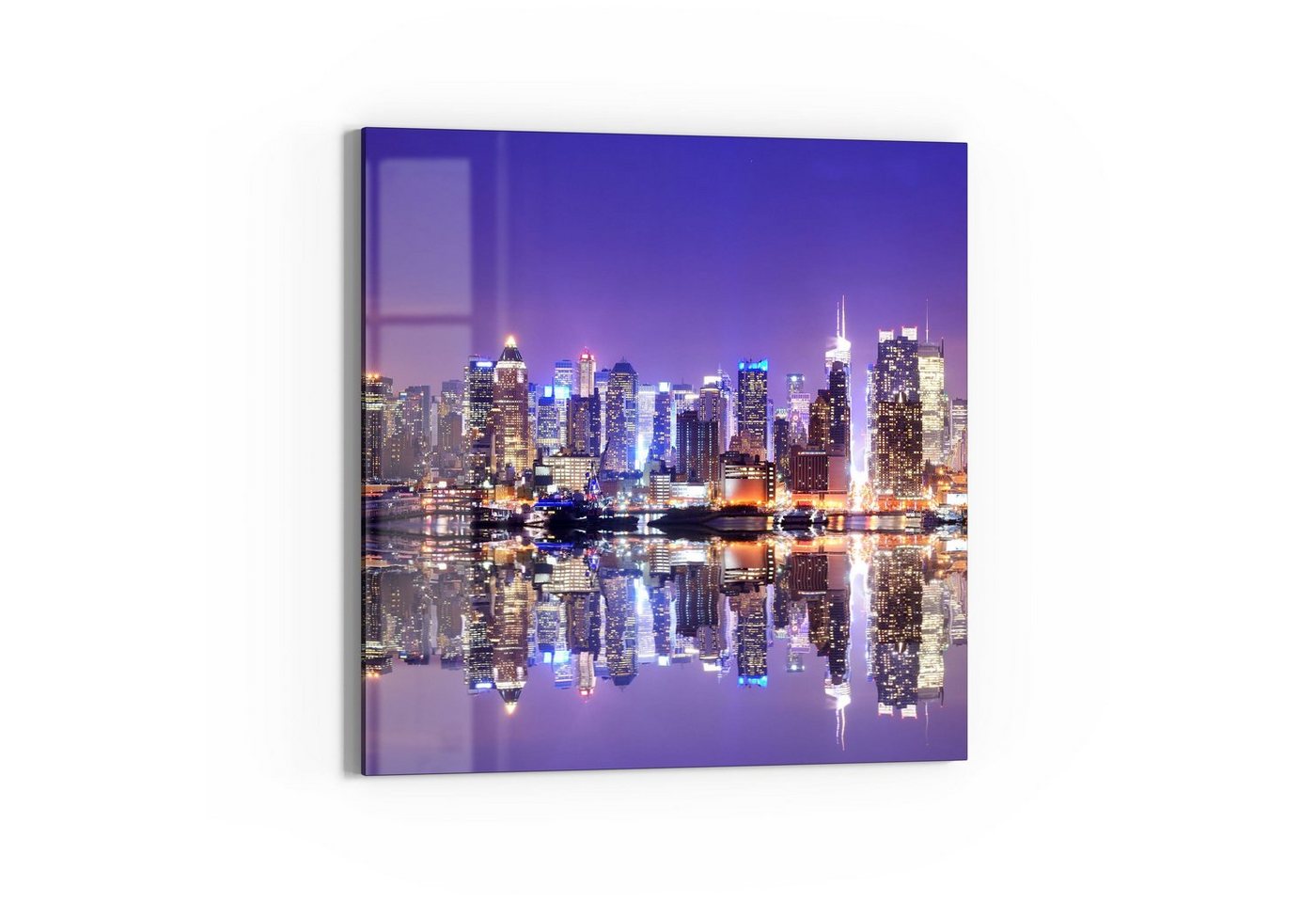 DEQORI Glasbild 'Manhattan gespiegelt', 'Manhattan gespiegelt', Glas Wandbild Bild schwebend modern DEQORI Glasbild 'Manhattan gespiegelt', 'Manhattan gespiegelt', Glas Wandbild Bild schwebend modern von DEQORI