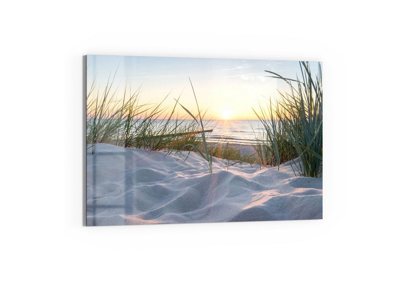DEQORI Glasbild 'Ostsee Sonnenuntergang', 'Ostsee Sonnenuntergang', Glas Wandbild Bild schwebend modern von DEQORI