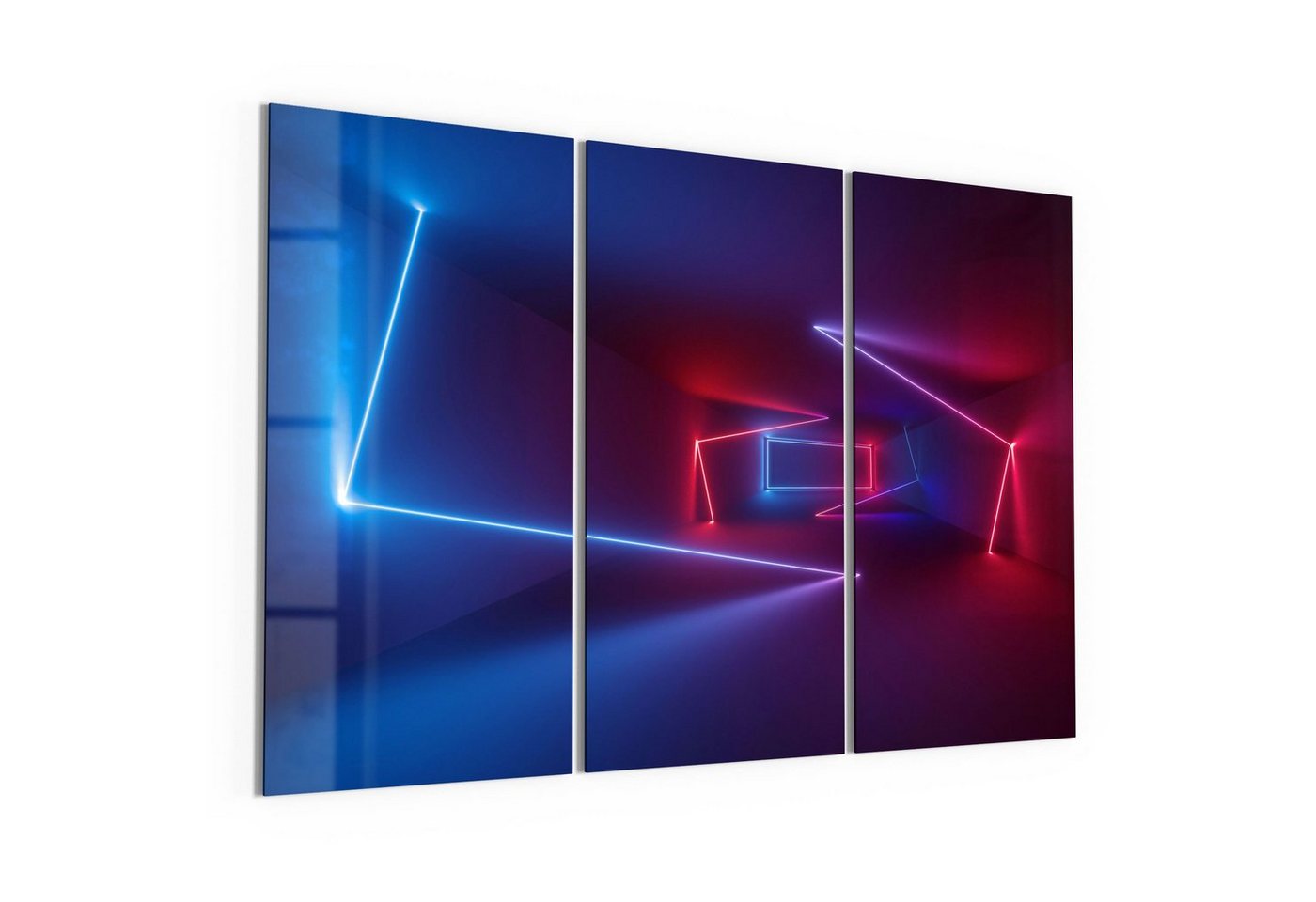 DEQORI Glasbild 'Ultraviolette Raumteiler', 'Ultraviolette Raumteiler', Glas Wandbild Bild schwebend modern von DEQORI