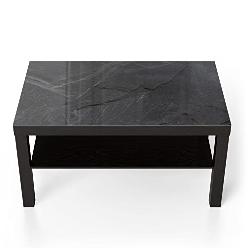 DEQORI Glastisch | schwarz groß 90x50 cm | Motiv Schiefersteinoptik | ausgefallener Beistelltisch aus Glas | Hochglanz Couchtisch fürs Wohnzimmer | moderner Couch Tisch mit Design DEQORI Glastisch | schwarz groß 90x50 cm | Motiv Schiefersteinoptik | ausgefallener Beistelltisch aus Glas | Hochglanz Couchtisch fürs Wohnzimmer | moderner Couch Tisch mit Design von DEQORI