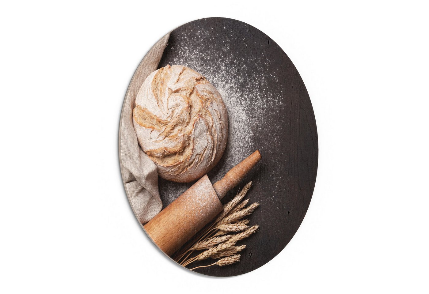 DEQORI Holzbild 'Brot mit Nudelholz ', Bild auf Holz natürliches Wandbild Kunstdruck modern Wohnzimmer Design DEQORI Holzbild 'Brot mit Nudelholz ', Bild auf Holz natürliches Wandbild Kunstdruck modern Wohnzimmer Design von DEQORI