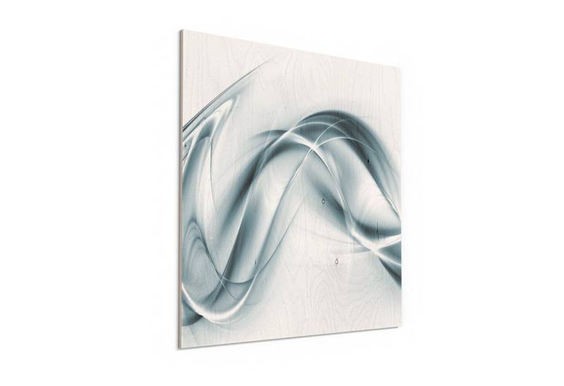 DEQORI Holzbild 'Chrom Schwingungen', Bild auf Holz natürliches Wandbild Kunstdruck modern Wohnzimmer Design DEQORI Holzbild 'Chrom Schwingungen', Bild auf Holz natürliches Wandbild Kunstdruck modern Wohnzimmer Design von DEQORI