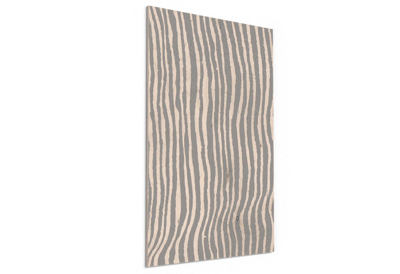 DEQORI Holzbild 'Die Minimalwelle', Bild auf Holz natürliches Wandbild Kunstdruck modern Wohnzimmer Design DEQORI Holzbild 'Die Minimalwelle', Bild auf Holz natürliches Wandbild Kunstdruck modern Wohnzimmer Design von DEQORI