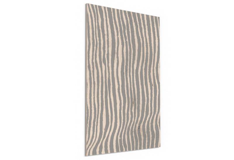 DEQORI Holzbild 'Die Minimalwelle', Bild auf Holz natürliches Wandbild Kunstdruck modern Wohnzimmer Design DEQORI Holzbild 'Die Minimalwelle', Bild auf Holz natürliches Wandbild Kunstdruck modern Wohnzimmer Design von DEQORI