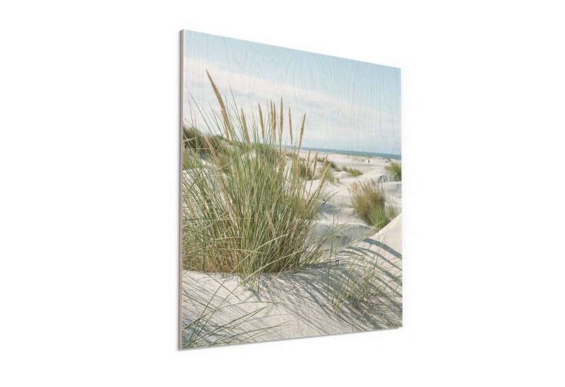 DEQORI Holzbild 'Dünen an Nordseeküste', Bild auf Holz natürliches Wandbild Kunstdruck modern Wohnzimmer Design DEQORI Holzbild 'Dünen an Nordseeküste', Bild auf Holz natürliches Wandbild Kunstdruck modern Wohnzimmer Design von DEQORI