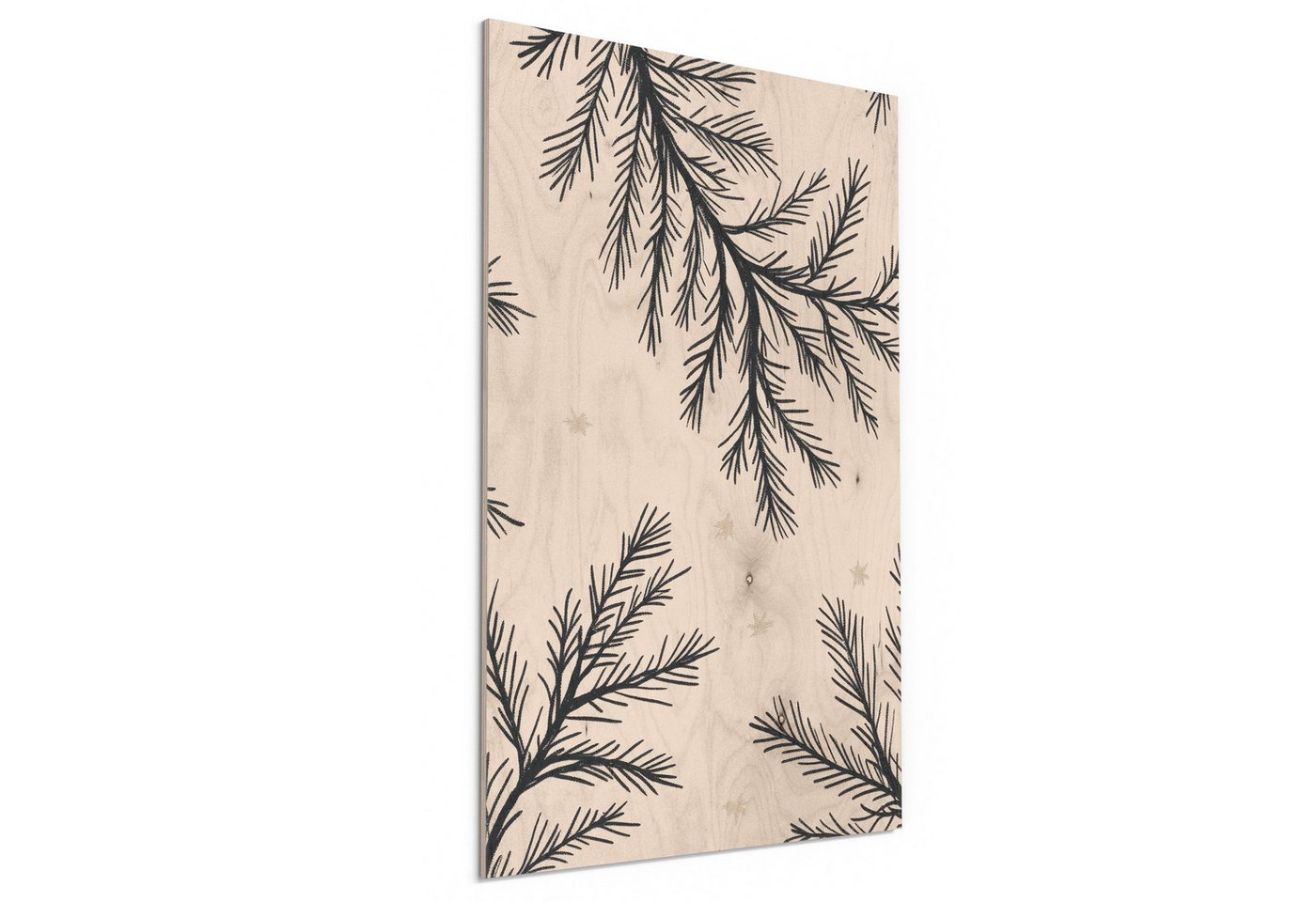 DEQORI Holzbild 'Ein Tannentanz', Bild auf Holz natürliches Wandbild Kunstdruck modern Wohnzimmer Design DEQORI Holzbild 'Ein Tannentanz', Bild auf Holz natürliches Wandbild Kunstdruck modern Wohnzimmer Design von DEQORI