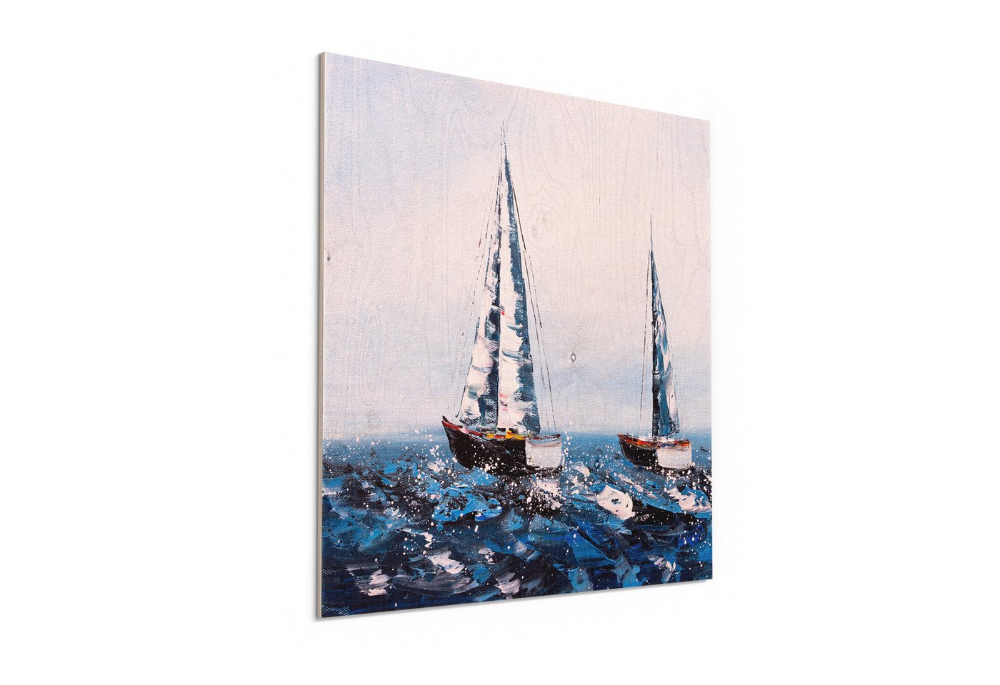 DEQORI Holzbild 'Im Spiel der Wellen', Bild auf Holz natürliches Wandbild Kunstdruck modern Wohnzimmer Design DEQORI Holzbild 'Im Spiel der Wellen', Bild auf Holz natürliches Wandbild Kunstdruck modern Wohnzimmer Design von DEQORI