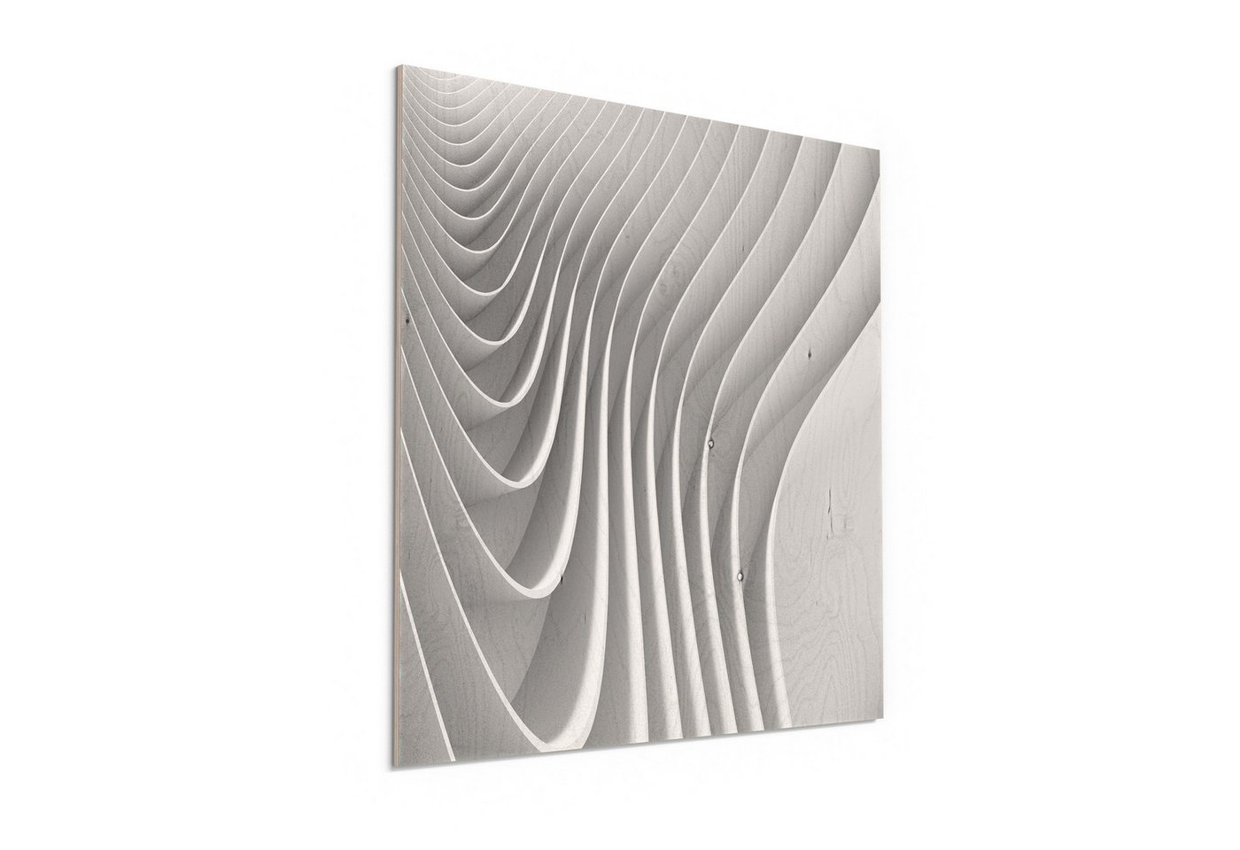 DEQORI Holzbild 'Lamellendesign', Bild auf Holz natürliches Wandbild Kunstdruck modern Wohnzimmer Design DEQORI Holzbild 'Lamellendesign', Bild auf Holz natürliches Wandbild Kunstdruck modern Wohnzimmer Design von DEQORI