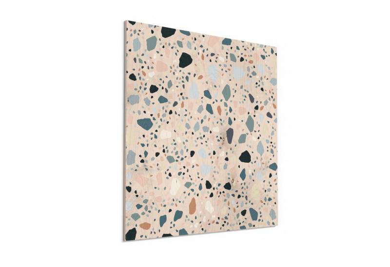 DEQORI Holzbild 'Moderne Terrazzo', Bild auf Holz natürliches Wandbild Kunstdruck modern Wohnzimmer Design DEQORI Holzbild 'Moderne Terrazzo', Bild auf Holz natürliches Wandbild Kunstdruck modern Wohnzimmer Design von DEQORI