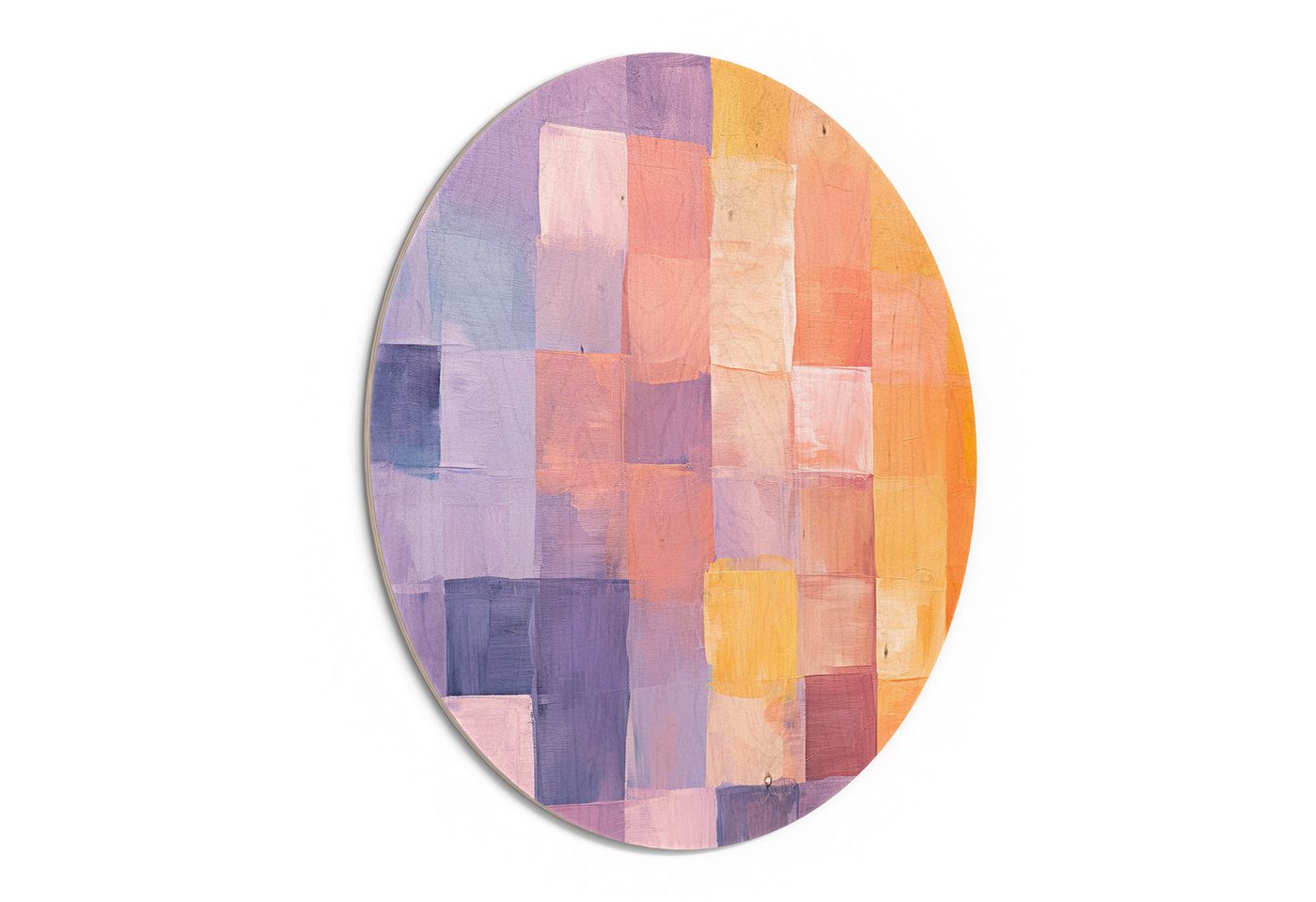 DEQORI Holzbild 'Pastellrhythmus', Bild auf Holz natürliches Wandbild Kunstdruck modern Wohnzimmer Design DEQORI Holzbild 'Pastellrhythmus', Bild auf Holz natürliches Wandbild Kunstdruck modern Wohnzimmer Design von DEQORI