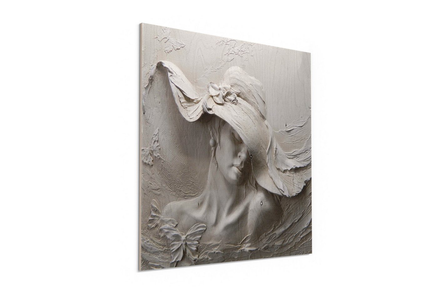 DEQORI Holzbild 'Skulptur einer Lady', Bild auf Holz natürliches Wandbild Kunstdruck modern Wohnzimmer Design DEQORI Holzbild 'Skulptur einer Lady', Bild auf Holz natürliches Wandbild Kunstdruck modern Wohnzimmer Design von DEQORI