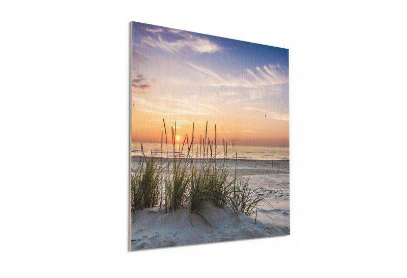 DEQORI Holzbild 'Sonnenuntergang am Strand', Bild auf Holz natürliches Wandbild Kunstdruck modern Wohnzimmer Design DEQORI Holzbild 'Sonnenuntergang am Strand', Bild auf Holz natürliches Wandbild Kunstdruck modern Wohnzimmer Design von DEQORI