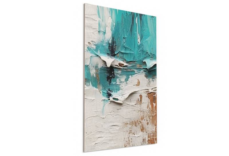 DEQORI Holzbild 'Spachtelgewitter', Bild auf Holz natürliches Wandbild Kunstdruck modern Wohnzimmer Design DEQORI Holzbild 'Spachtelgewitter', Bild auf Holz natürliches Wandbild Kunstdruck modern Wohnzimmer Design von DEQORI