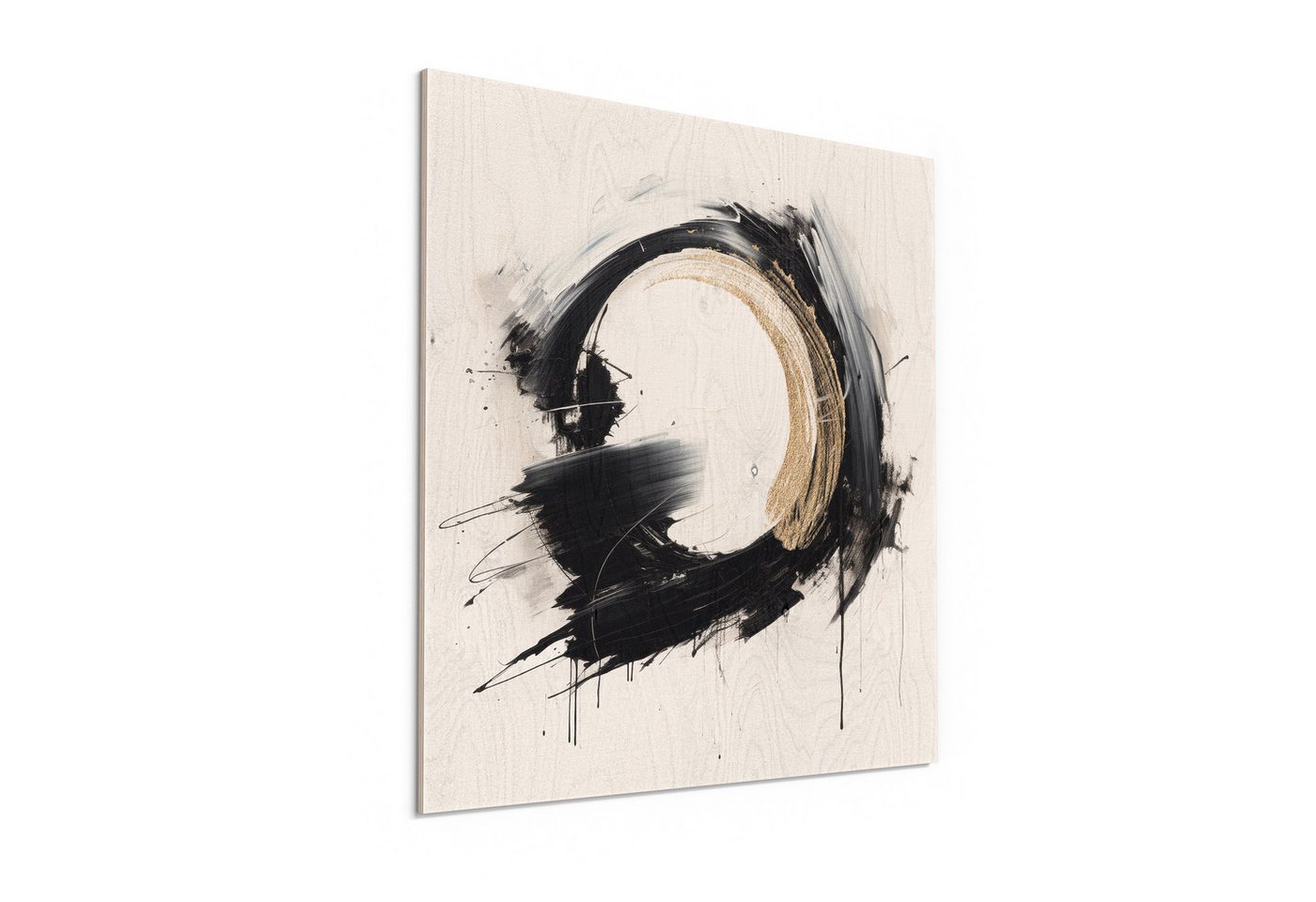 DEQORI Holzbild 'Spirale der Stille', Bild auf Holz natürliches Wandbild Kunstdruck modern Wohnzimmer Design DEQORI Holzbild 'Spirale der Stille', Bild auf Holz natürliches Wandbild Kunstdruck modern Wohnzimmer Design von DEQORI