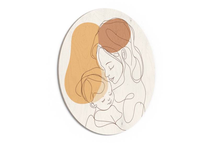 DEQORI Holzbild 'Umarmung fürs Leben', Bild auf Holz natürliches Wandbild Kunstdruck modern Wohnzimmer Design DEQORI Holzbild 'Umarmung fürs Leben', Bild auf Holz natürliches Wandbild Kunstdruck modern Wohnzimmer Design von DEQORI